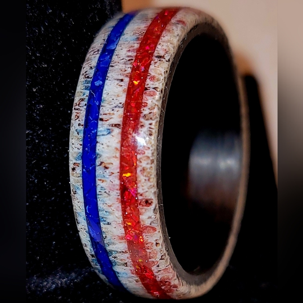 Custom handmade Elk antler ring